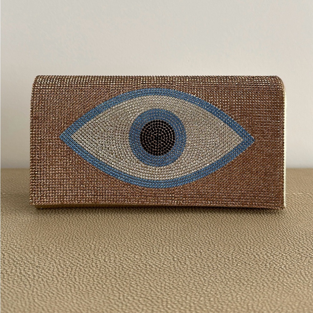 Evil Eye Clutch! Brand New! With Tags Attached! Purse, Bag, Crossbody Bag, Chic!
